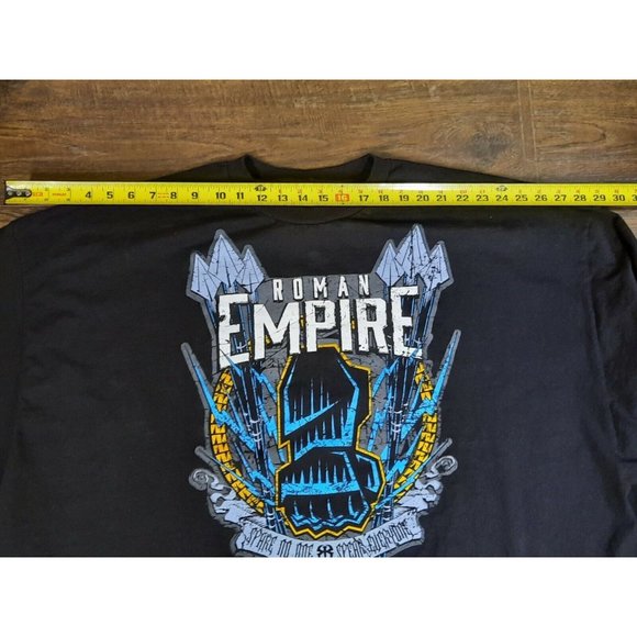 WWE Roman Empire T-Shirt 5XL XXXXXL Reigns "Spare No One Spear Everyone" Shield - Picture 11 of 12